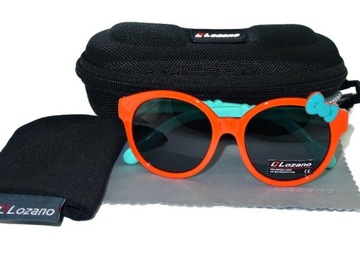 Фирменные солнцезащитные очки POLARIZATION Children UV RUBBER Lozano SET