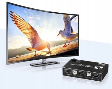KVM HDMI 2.0 USB-переключатель 4K/60 Гц 3xUSB