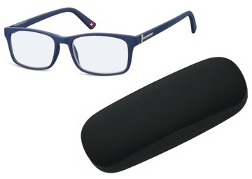 OKULARY PLUSY DO CZYTANIA BLUE LIGHT z ETUI +1.5