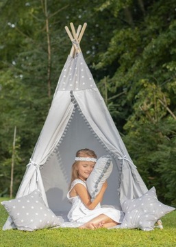 Детская палатка TIPI POMPON + каркас СТАБИЛИЗАТОР