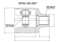 фото thumb №2, Шарнир wew. левый honda hr-v /atm/mtm/ gh 98-05