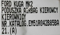 фото thumb №6, Ford c-max mk2 focus mk3 подушка безопасности водителя подушка em51r042b85ba