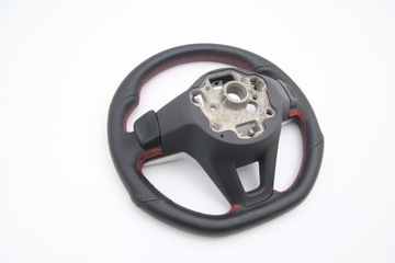 фото thumb №8, Оригинальная руль vw golf 8 viii gti кожа лепестки касание красная nić