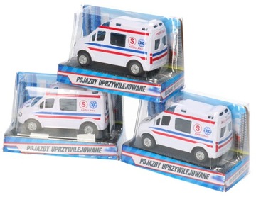 Van Pogotowie mini 8cm Autko metalowe z napędem