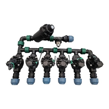 Zestaw Rain Bird HV 6 sekcji z filtrem Sterownik TM2 Czujnik deszczu PE 20