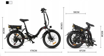 Складной электрический велосипед 350 Вт 10 Ач 20 дюймов E-bike PL