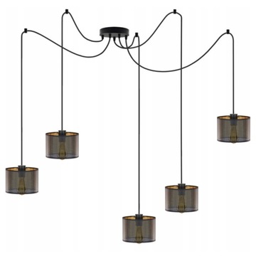 Lampa wisząca zwis żyrandol sufitowa pająk ABAŻUR AŻUR GOLD do salonu