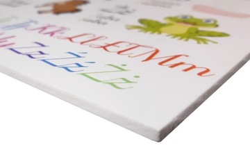Kolorowa plansza dla dzieci literki dinozaury A4