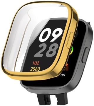 ETUI OBUDOWA 2W1 Z OSŁONĄ NA EKRAN DO XIAOMI REDMI WATCH 3 - ZŁOTY