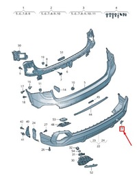 фото thumb №1, Audi q3 f3 rear бампер буксирувальний eye cover 83f807441 x7l 83f807441x7l original