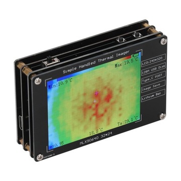 Cyfrowa kamera termowizyjna LCD o przekątnej 2,8 cala z baterią.