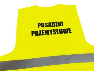 KAMIZELKA ODBLASKOWA NADRUK PRZÓD I TYŁ 3XL