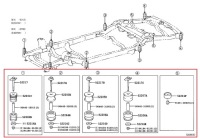 фото thumb №1, Набір комплект подушка втулка рами болт toyota land cruiser 120 оригінал
