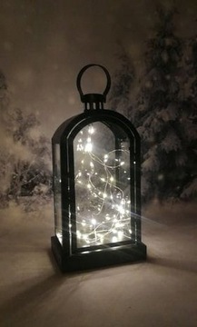 Metalowy lampion latarnia metalowa 40cm glamour