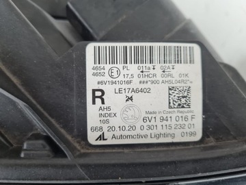 фото thumb №14, Skoda fabia iii 3 рестайлінг комплектні лампи перед повний led 6v1941015f 6v1941016f