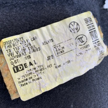 фото thumb №13, Оббивка багажника обшивки підлога чорні vw golf 8 viii 5h хетчбек 24r