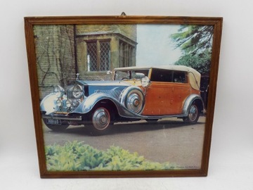 plakat zabytkowe pojazdy 1934 - Phantom RollsRoyce