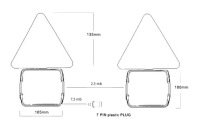 Комплект световых приборов LAMP для прицепа с треугольным магнитом