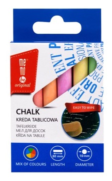 Мел MemoBe для доски, цветной, 12 шт.