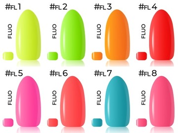 HIT CLARESA FLUO Lakiery Hybrydowe NEONOWE #6