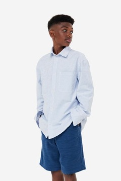 Рубашка H&M Cotton SUPER 170 бело-синяя