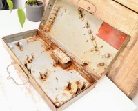 Старый металлический ящик /toOL CASE POMET