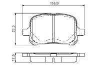 фото thumb №2, Bosch гальмівні колодки гальмівний. toyota camry 96-01 0986424639