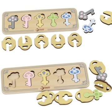 Montessori Puzzle Game Education Classic World Keys Classic World