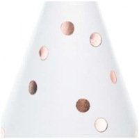 Колпачки Dots, белые, 16 см (1 уп / 6 шт)