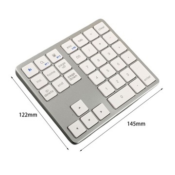 Bezprzewodowa klawiatura numeryczna Mini klawiatura Cicha, ergonomiczna