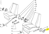 Обшивка сидіння передній fiat duna uno fiorino оригінальний номер 7555866 Недорого, фото thumb
