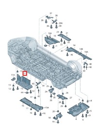 фото thumb №7, Защита подвеска правый перед vag vw transporter t5 оригинальный 7e0825208a