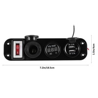 фото thumb №12, Панель зарядний пристрій автомобільний подвійний роз'єм usb цифровий дисплей