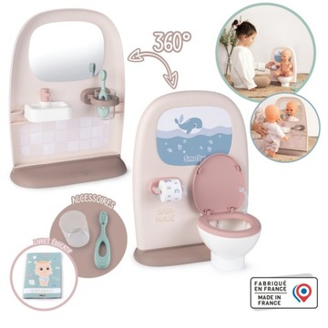 SMOBY BABY NURSE ТУАЛЕТ ДВУХСТОРОННИЙ ВАННАЯ ДЛЯ КУКЛЫ С АКСЕССУАРАМИ