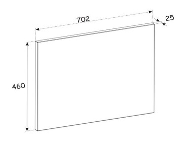 BLAT do Szafki Łazienkowej 70 cm DĄB OLEJOWANY 25 mm MDF 70,2x46x2,5cm