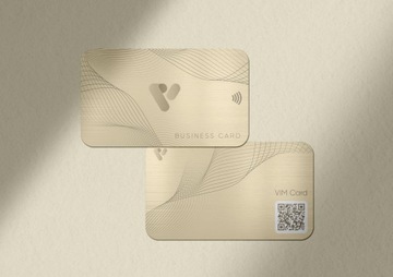 VIM Card NFC визитка №1 с собственным ПО (Бежевый)
