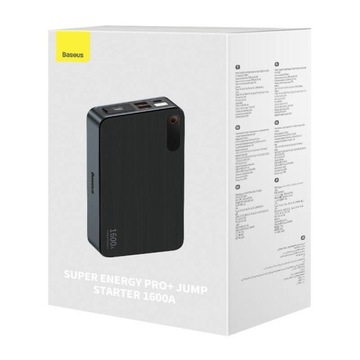 Powerbank / Rozrusznik Baseus Super Energy PRO Car Jump Starter, 1600A, USB