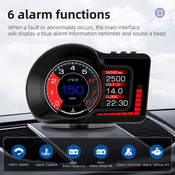 Автомобильный проекционный дисплей GPS-спидометр OBD2 Smart LCD Цифровой одометр