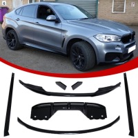 фото thumb №1, Bmw x6 f16 комплект накладки сплиттер диффузор задний performance чёрный блеск