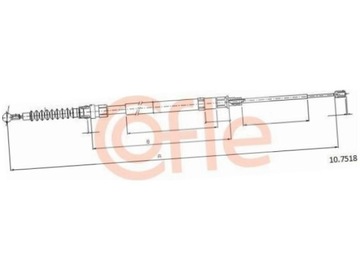 фото thumb №2, Трос тормозная vw golf plus 04-13 golf vi mk6 08-16 v mk5 03-09 eos 06-15