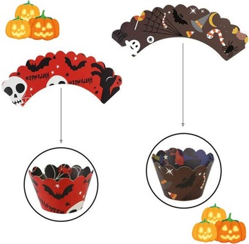 Набор украшений для кексов Boo Halloween 12 шт.