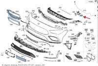 Купити Кронштейн кронштейн радара mercedes cla w118 оригінальний номер a1188850001, фото thumb