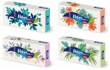 Салфетки Velvet NATURE 3W без запаха 10 коробок по 90 штук