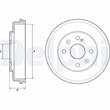 фото thumb №2, Барабан тормозной delphi bf542
