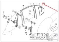 фото thumb №11, Bmw 3 e46 прокладка задній лівий скло 51348194693 8194693 oem