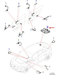 фото thumb №1, Jaguar i-pace x590 rear courtesy лампа t4k20700pvj original