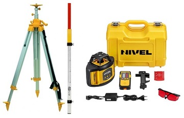 Niwelator laserowy NL500+statyw korbowy+łata