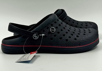 Черные мужские садовые шлепанцы из пенопласта Crocs, размер 44, удобные и легкие