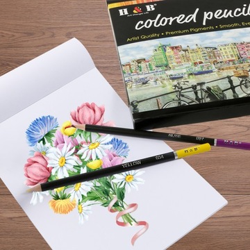 Большой набор H&B Crayons 50 шт, профессиональные карандаши для рисования 24 часа в сутки из Польши