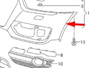 фото thumb №8, Audi q3 8u передній бампер ліва сторона захист 8u0807065agru nowa оригінальна
